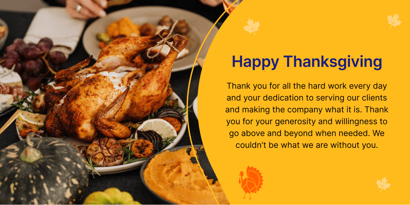 happy thanksgiving wishes for employees