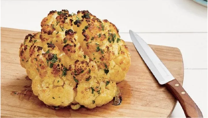 thanksgiving potluck recipe -  roasted cauliflower