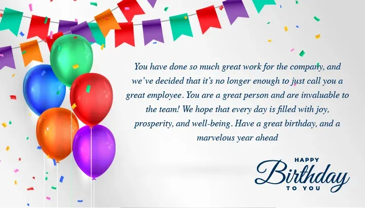 30+ Happy Birthday Wishes For Employees | Empuls