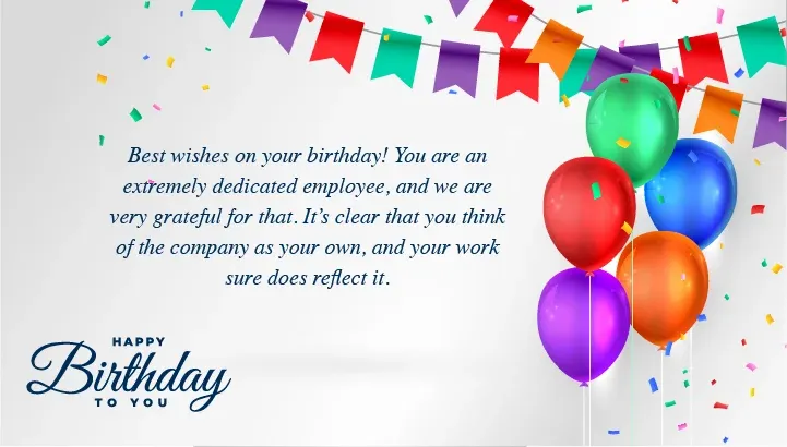 Birthday Wishes For Employees