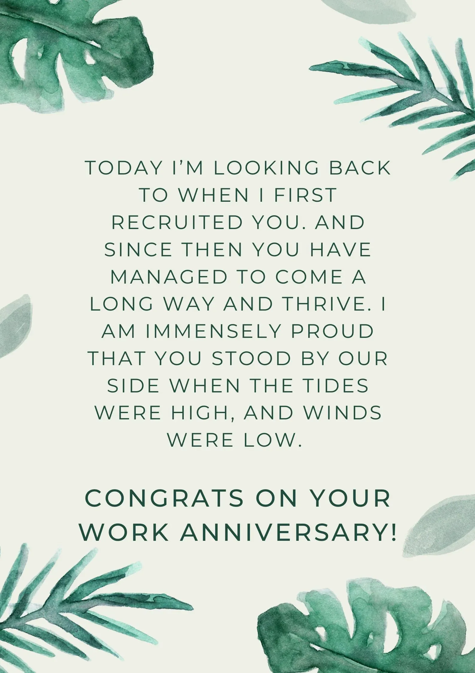 Work Anniversary Wishes