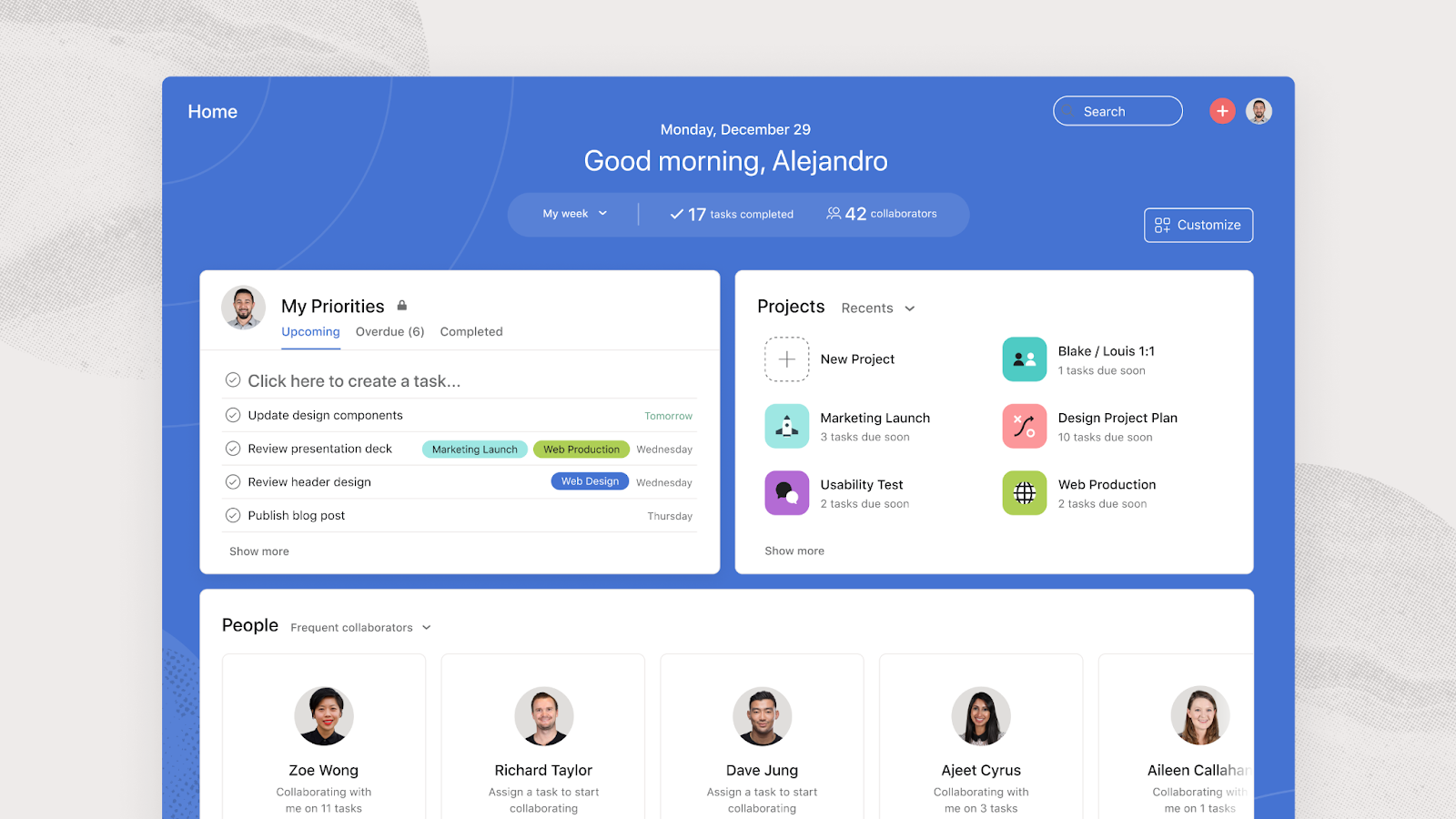 Asana Dashboard