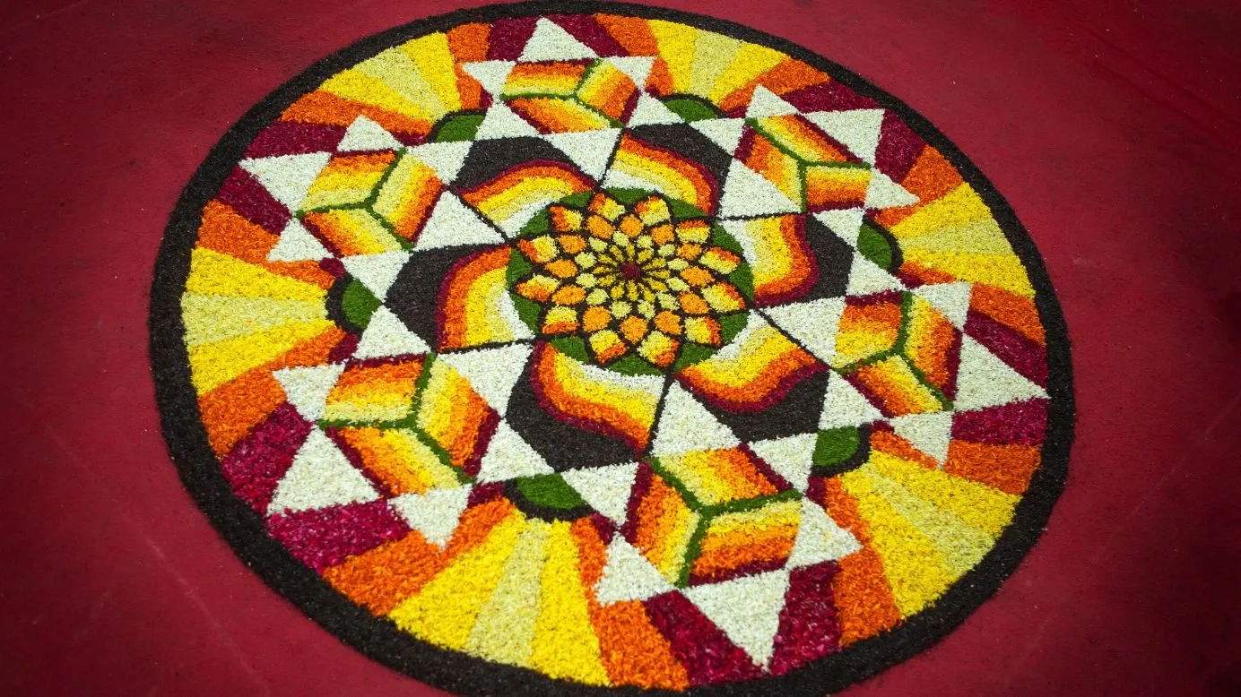 Floral rangoli