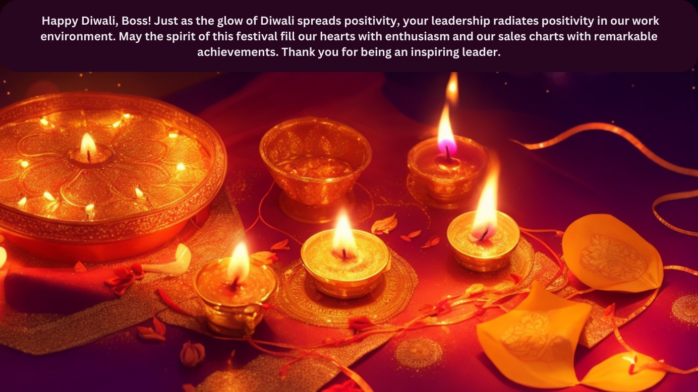Happy Diwali wishes to boss 10