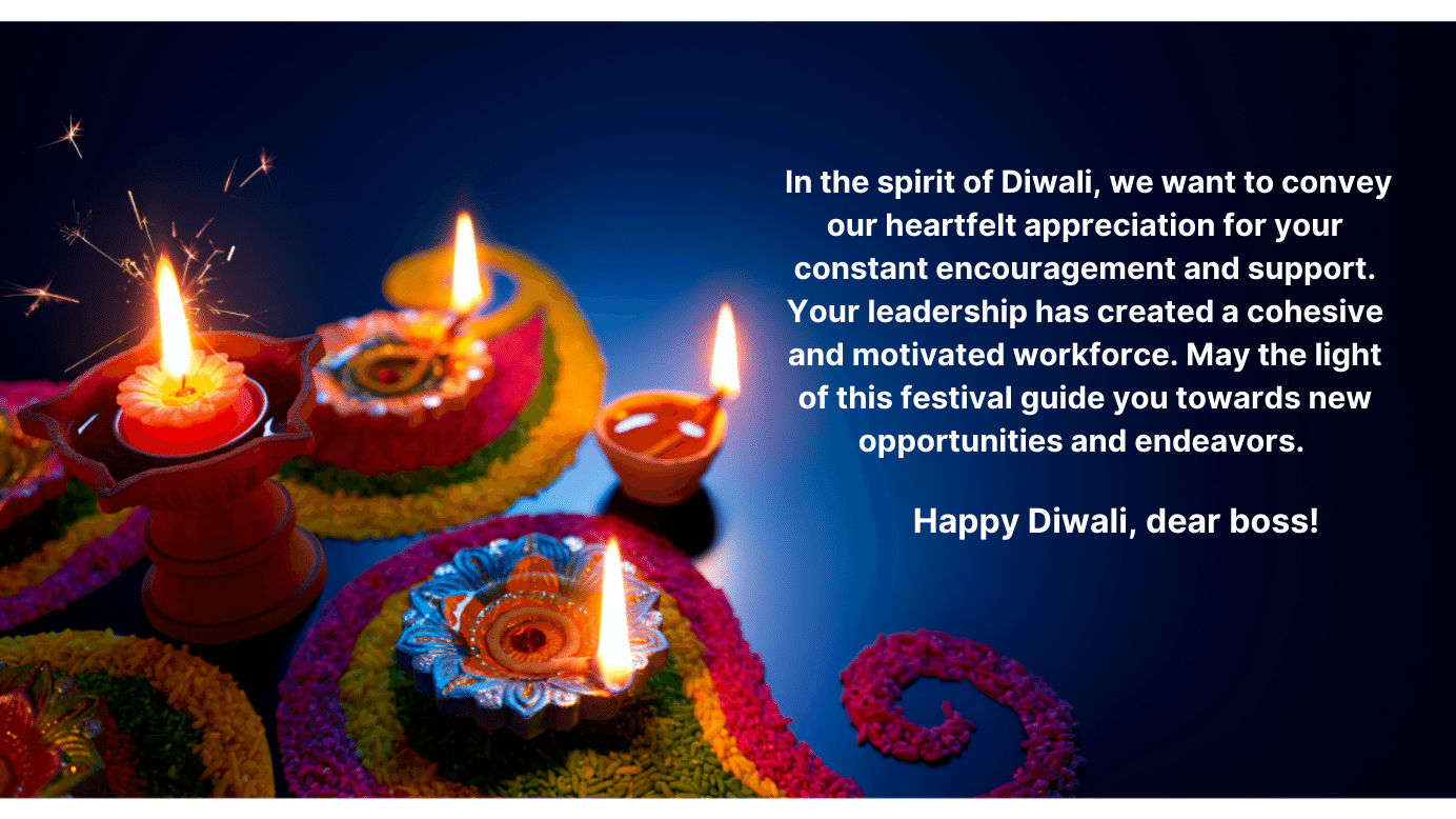 Happy Diwali wishes to boss 6