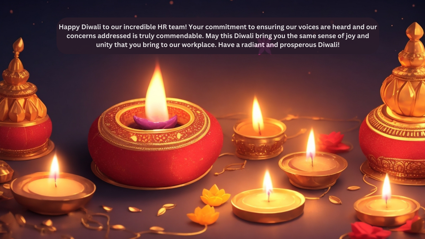 Happy Diwali greetings to HR Team