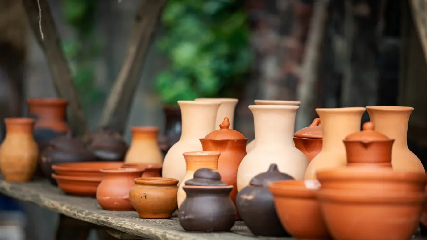  Handcrafted pottery
