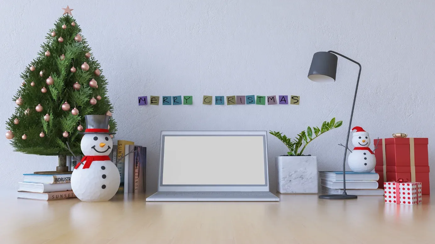 Holiday desk decorating contest