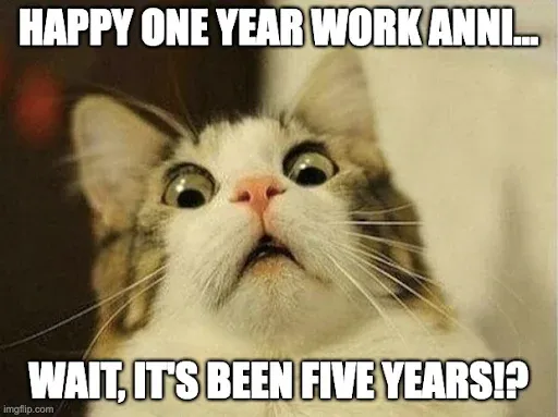 work anniversary meme