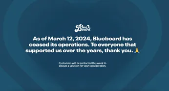 Blueboard Shuts Down