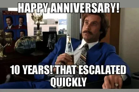 work anniversary meme