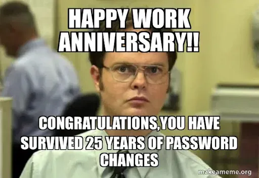 work anniversary meme