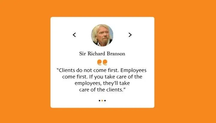 Cita de Sir Richard Branson sobre el reconocimiento de los empleados