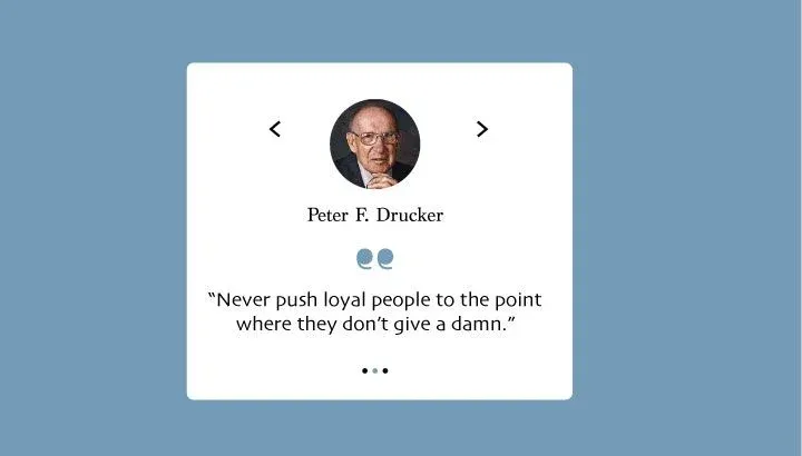 Cita de Peter F. Drucker sobre el reconocimiento de los empleados