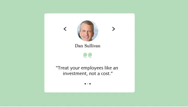 Cita de Dan Sullivan sobre el reconocimiento de los empleados