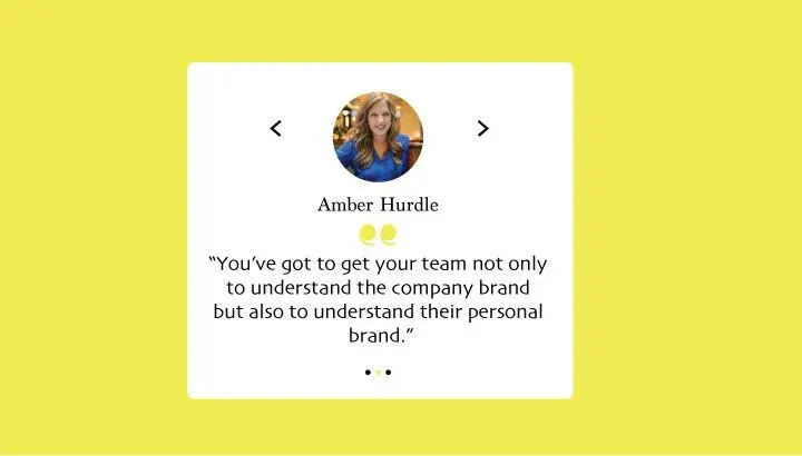 Cita de Amber Hurdle sobre el reconocimiento de los empleados