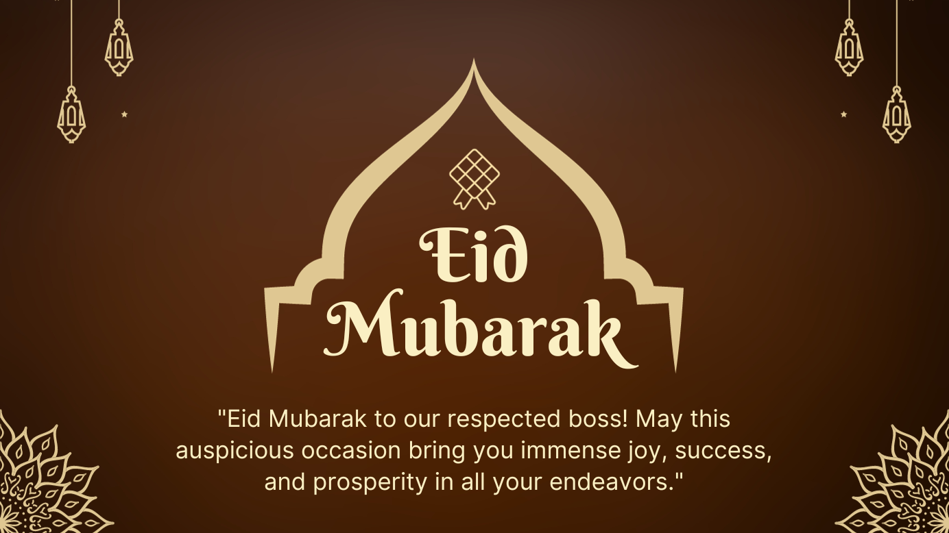 Deseos de Eid para el jefe