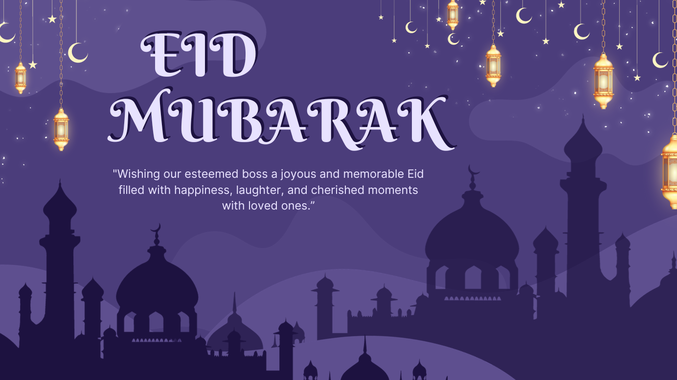Deseos de Eid Mubarak al jefe