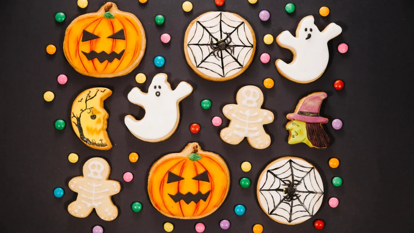 Galletas de azúcar con sombrero de bruja