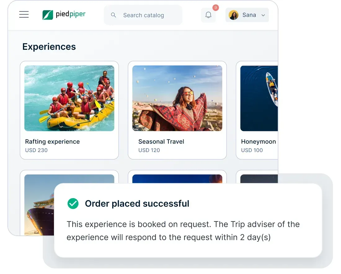 Experience vouchers