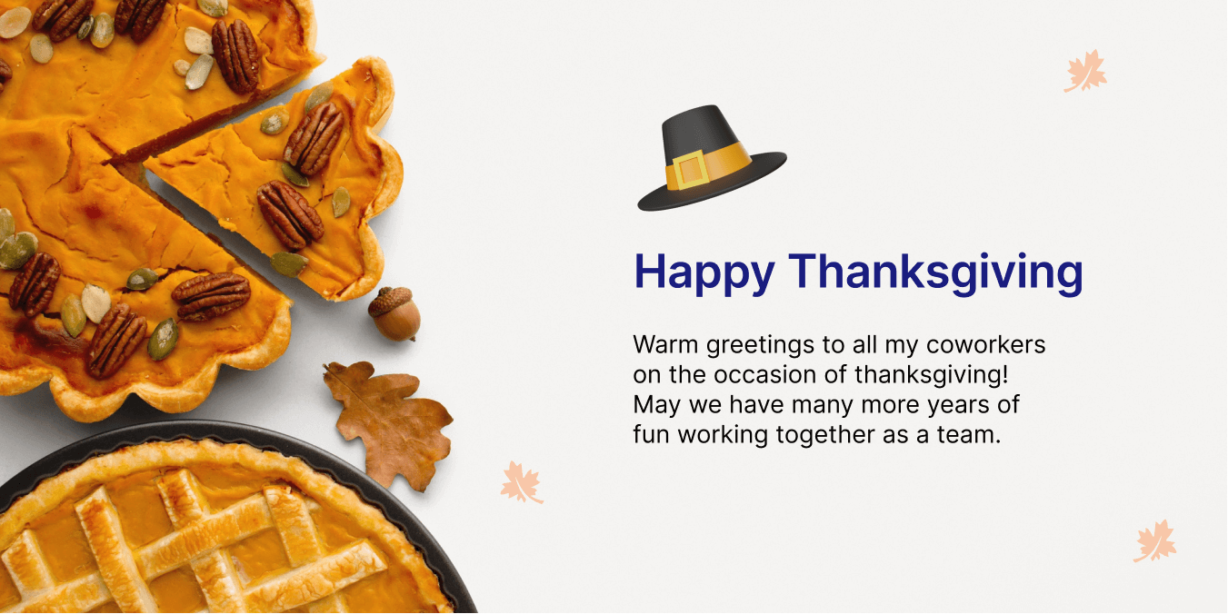 Vœux de Thanksgiving pour les collègues