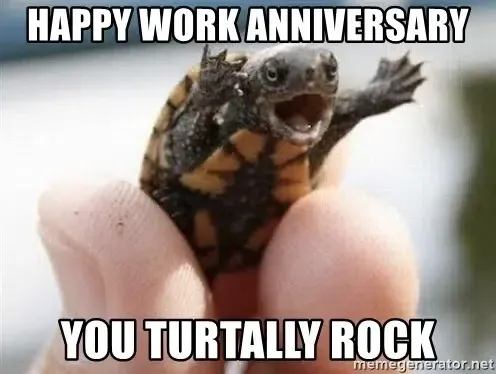 work anniversary meme